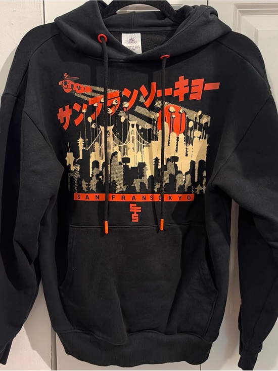 Disney Other - Disney Black Hoodie with Red and Cream Graphic
